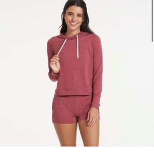 Vuori Halo Essential Hoodie/ Desert Rose Heather EUC size small